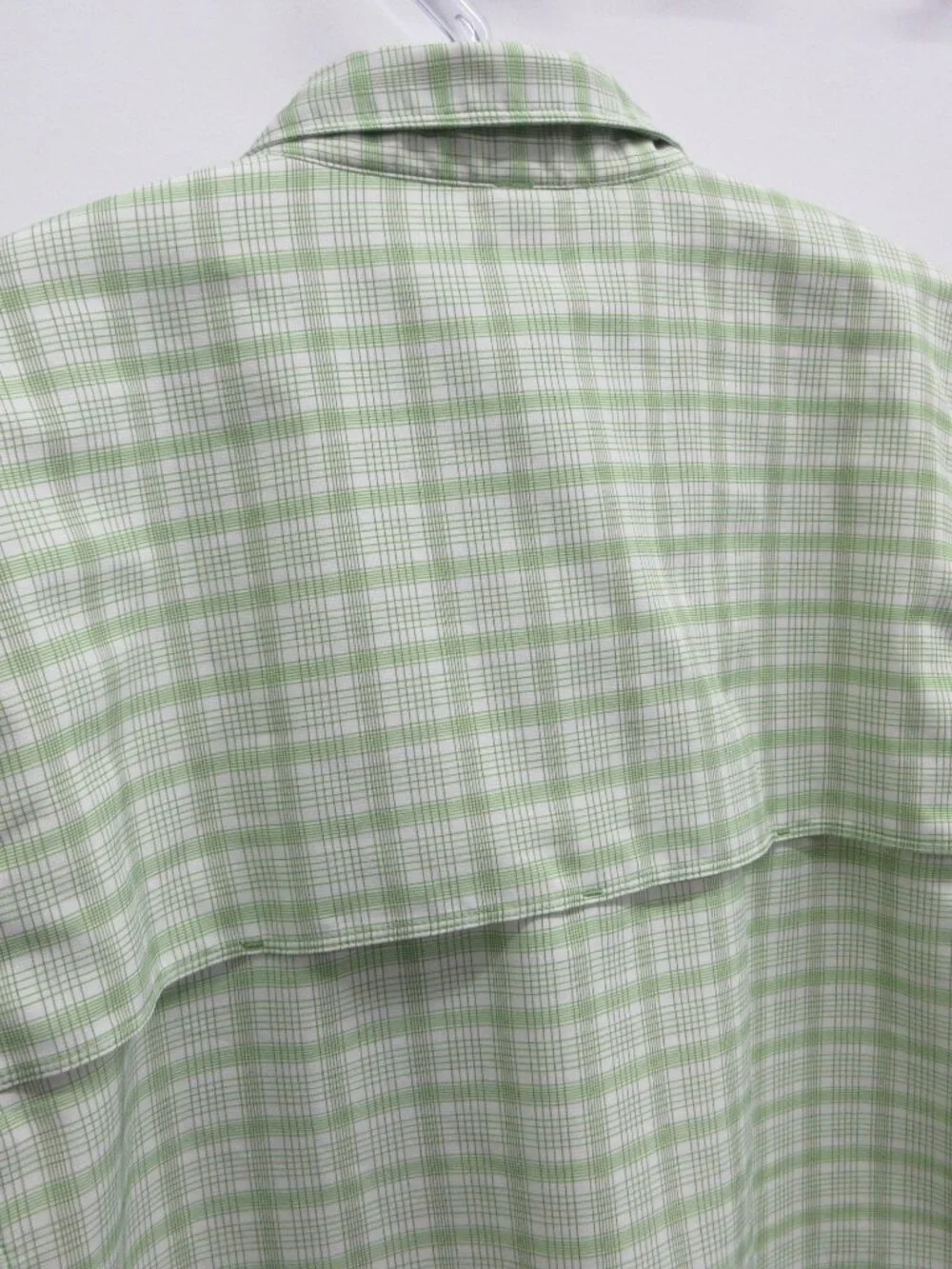 THE NORTH FACE BUTTON DOWN SHIRT SHORT SLEEVE MENS LARGE WHITE GREEN CHECKER